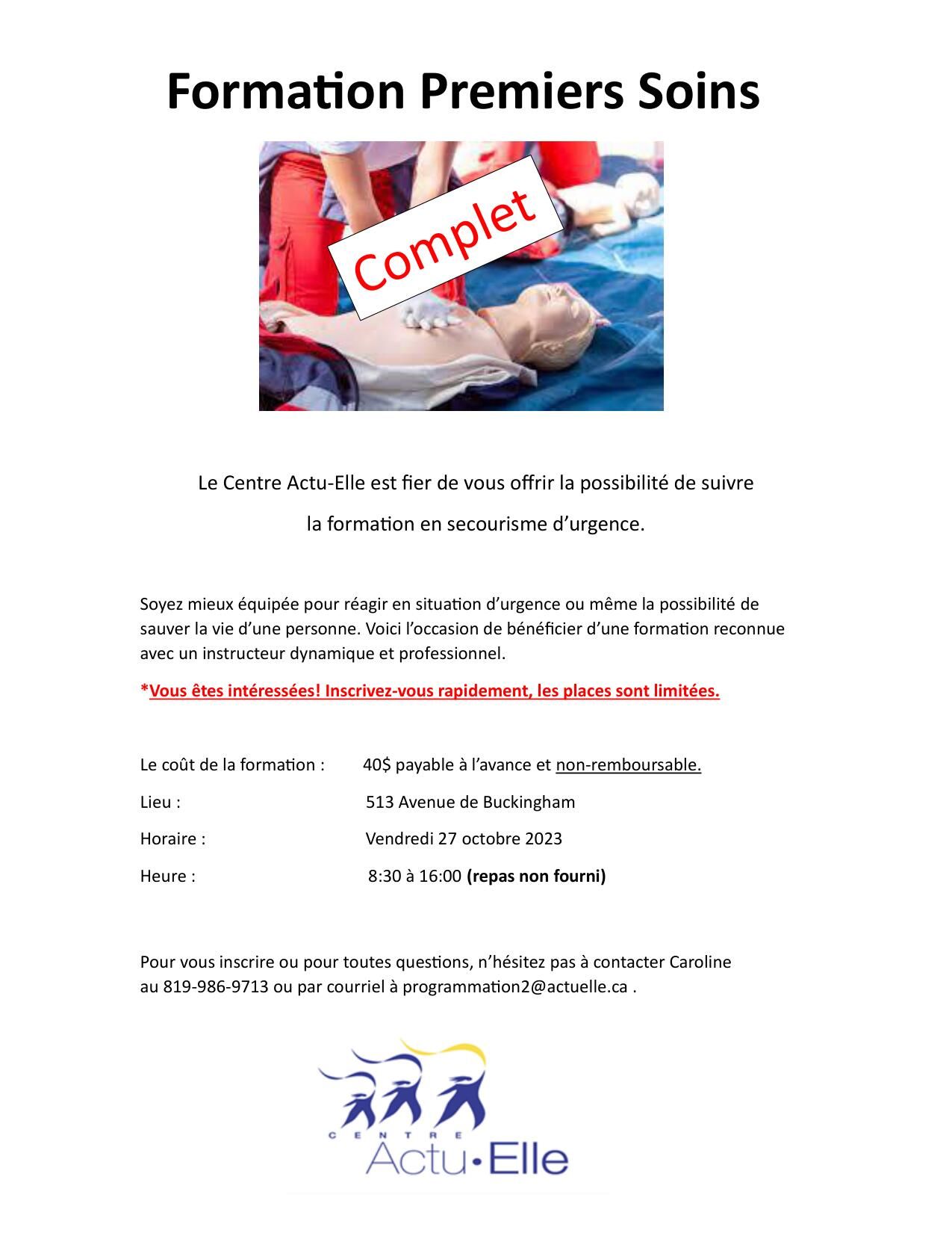 Image: Formation rcr complet Image: Formation rcr complet