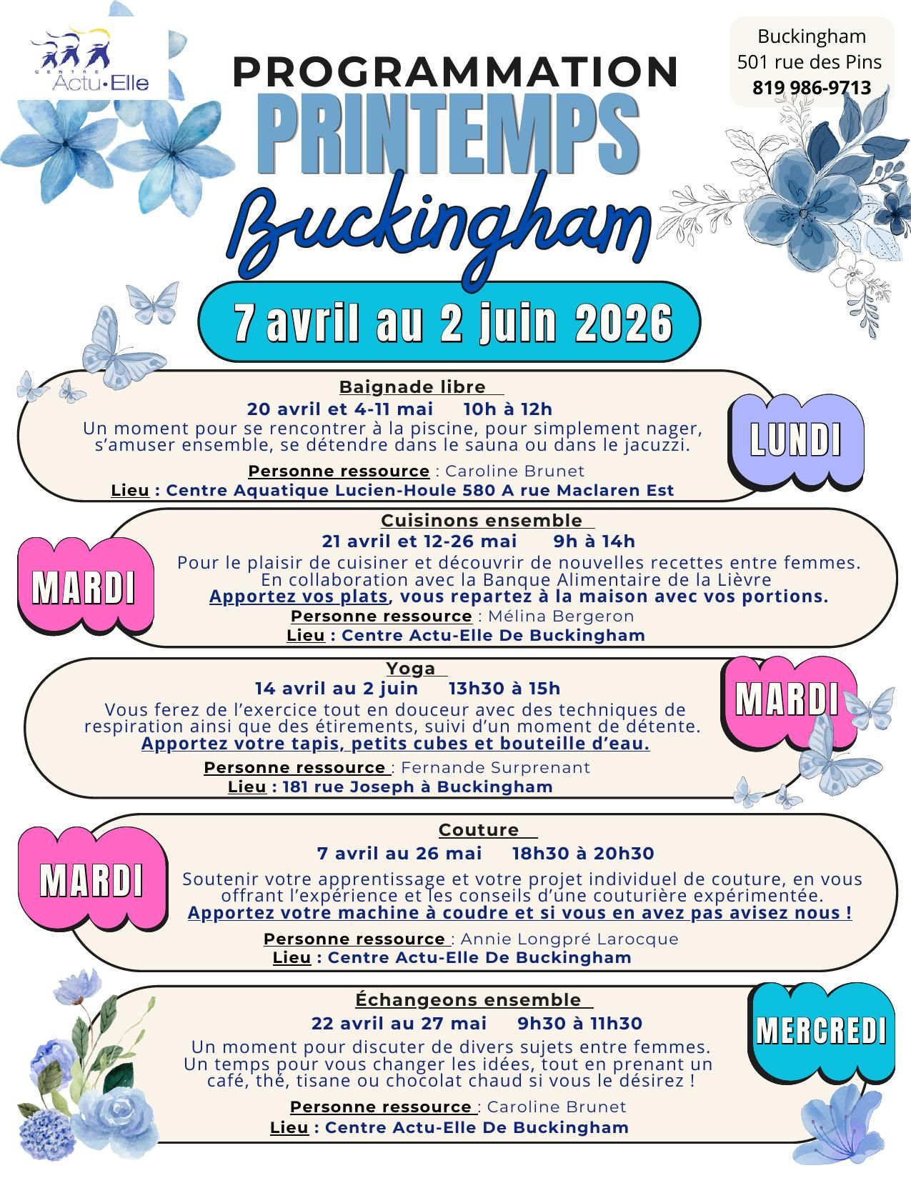 Image: programmation Printemps 2026