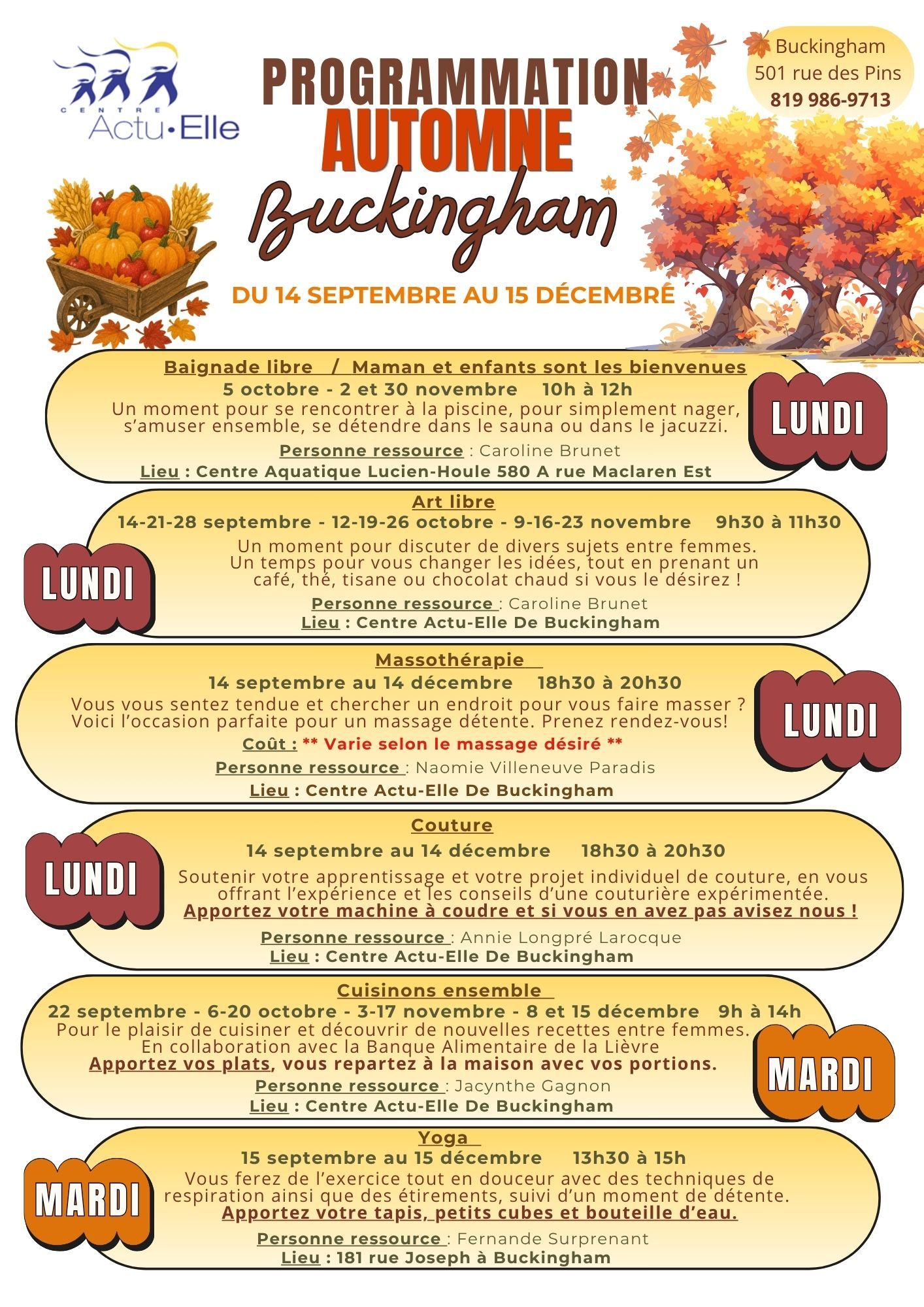 Image: programmation automne 2026