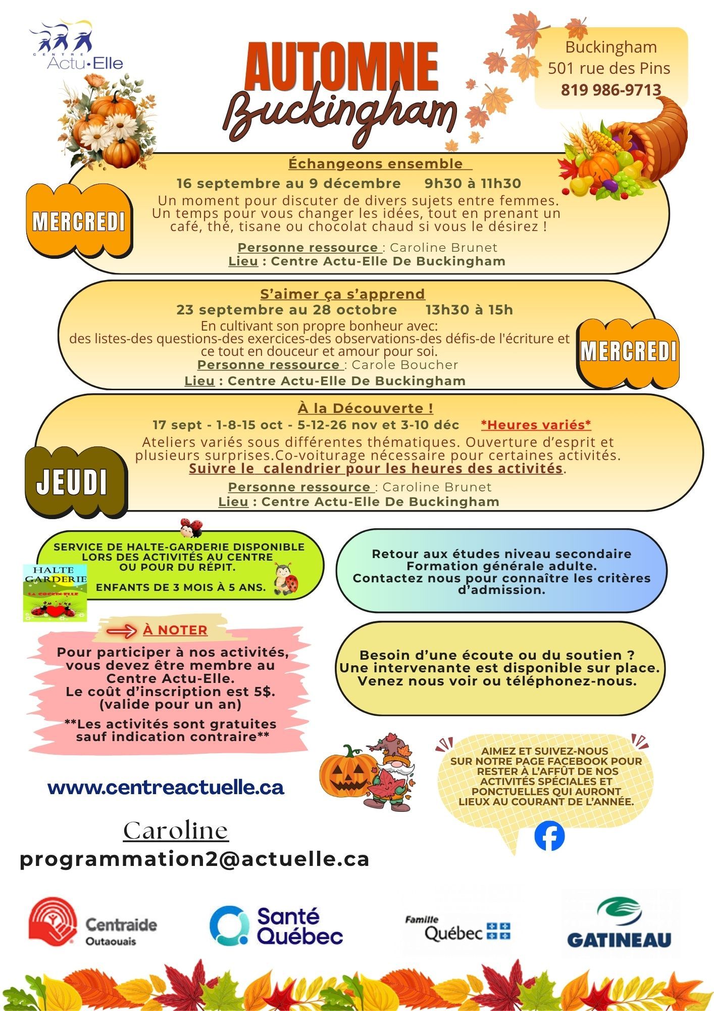 Image: programmation automne 2026 buck