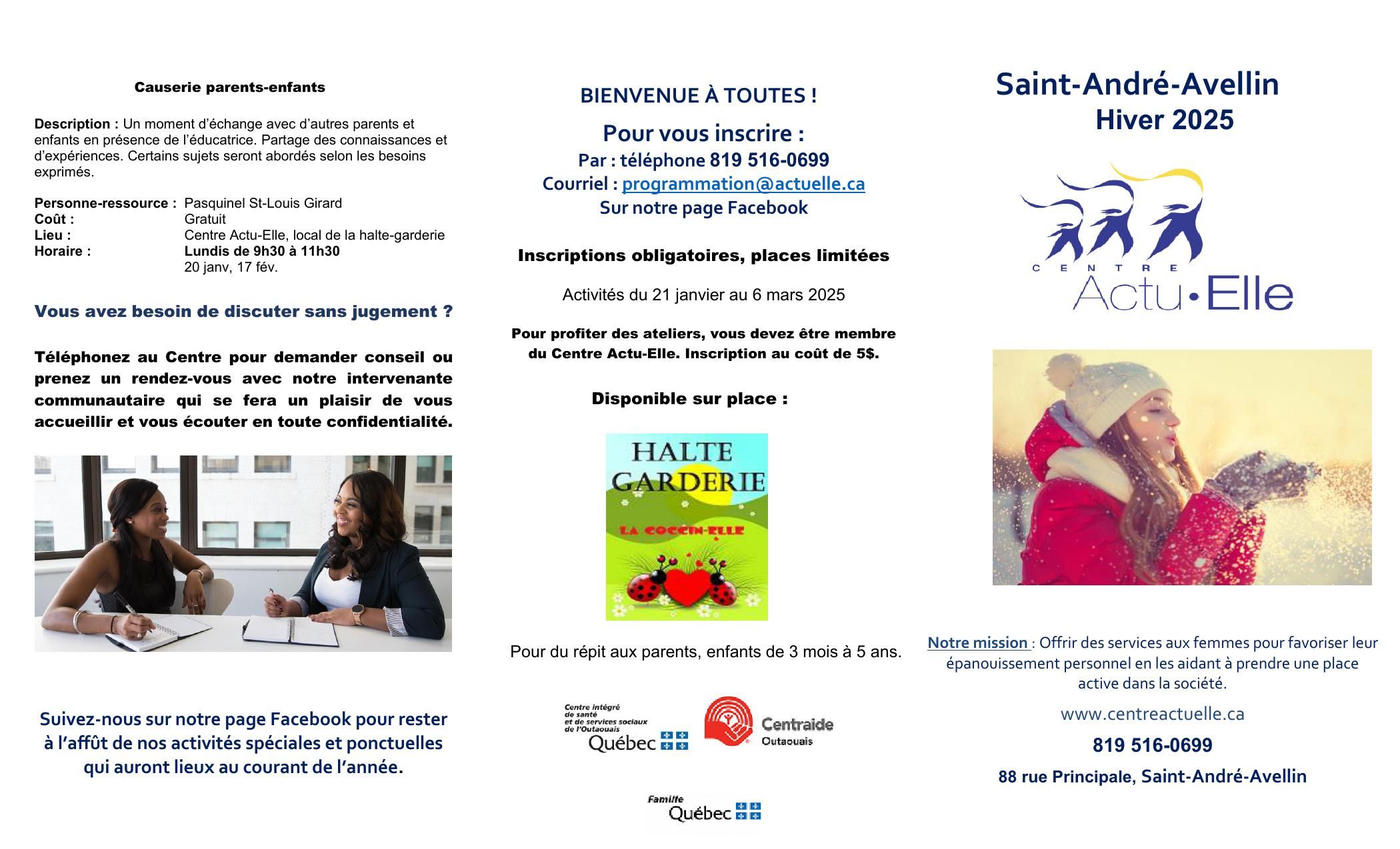 Image: Programmation hiver 2025 STAA 1