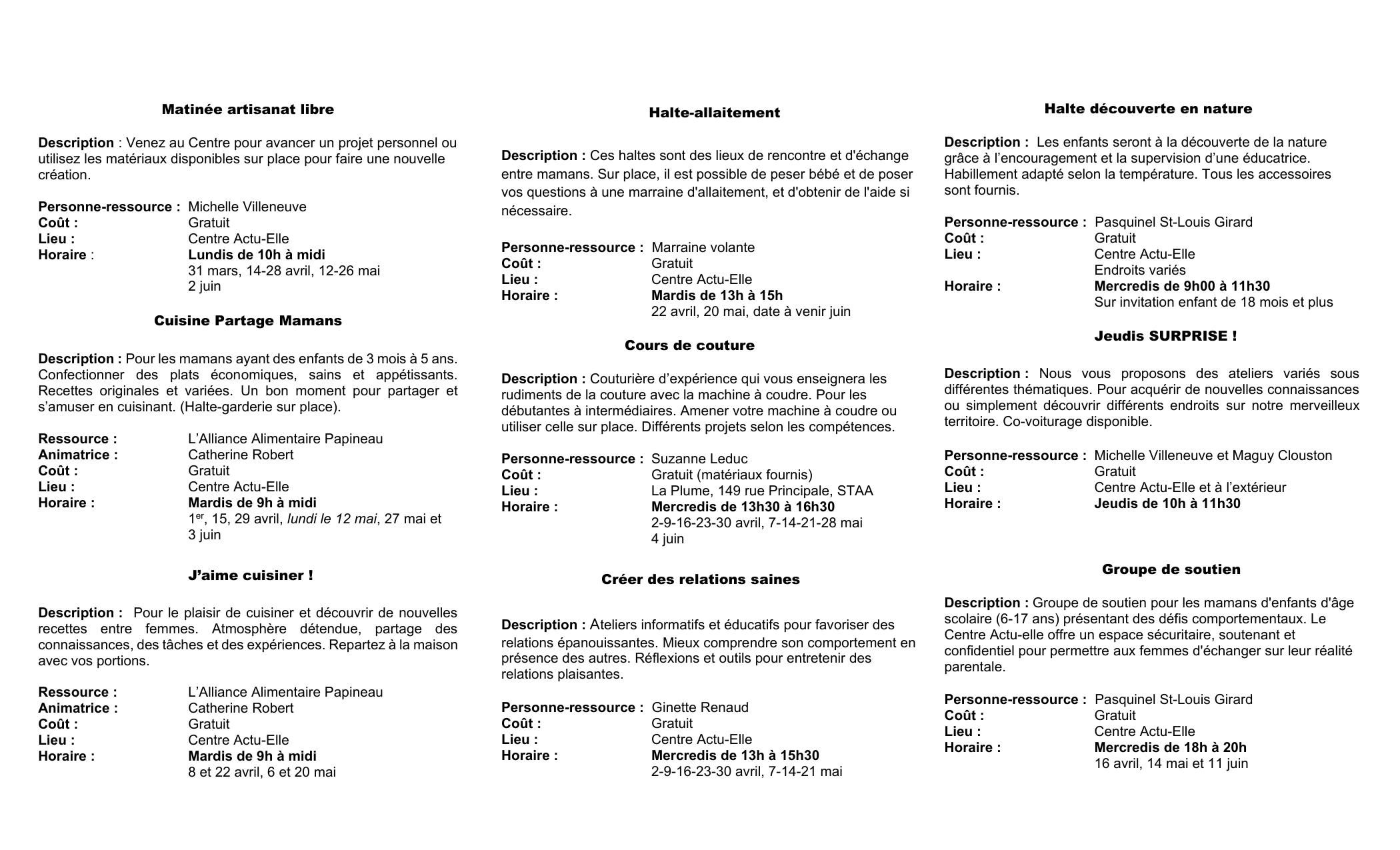 Image: Programmation Printemps 2025 -2