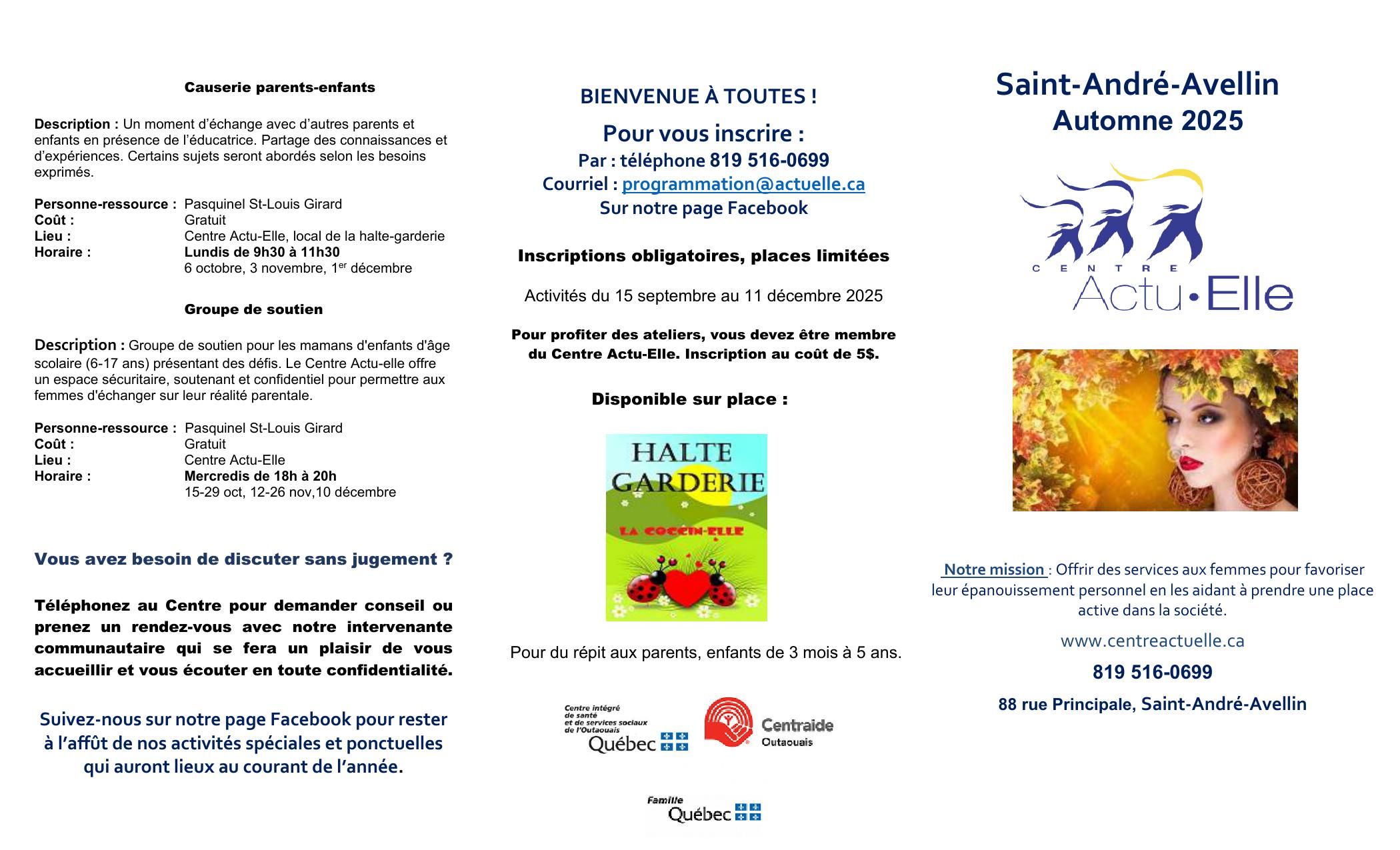 Image: Programmation Automne 2025 STAA