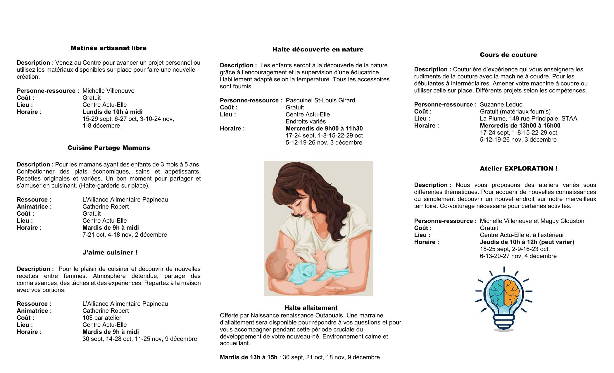 Image: Programmation Automne 2025 STAA 2