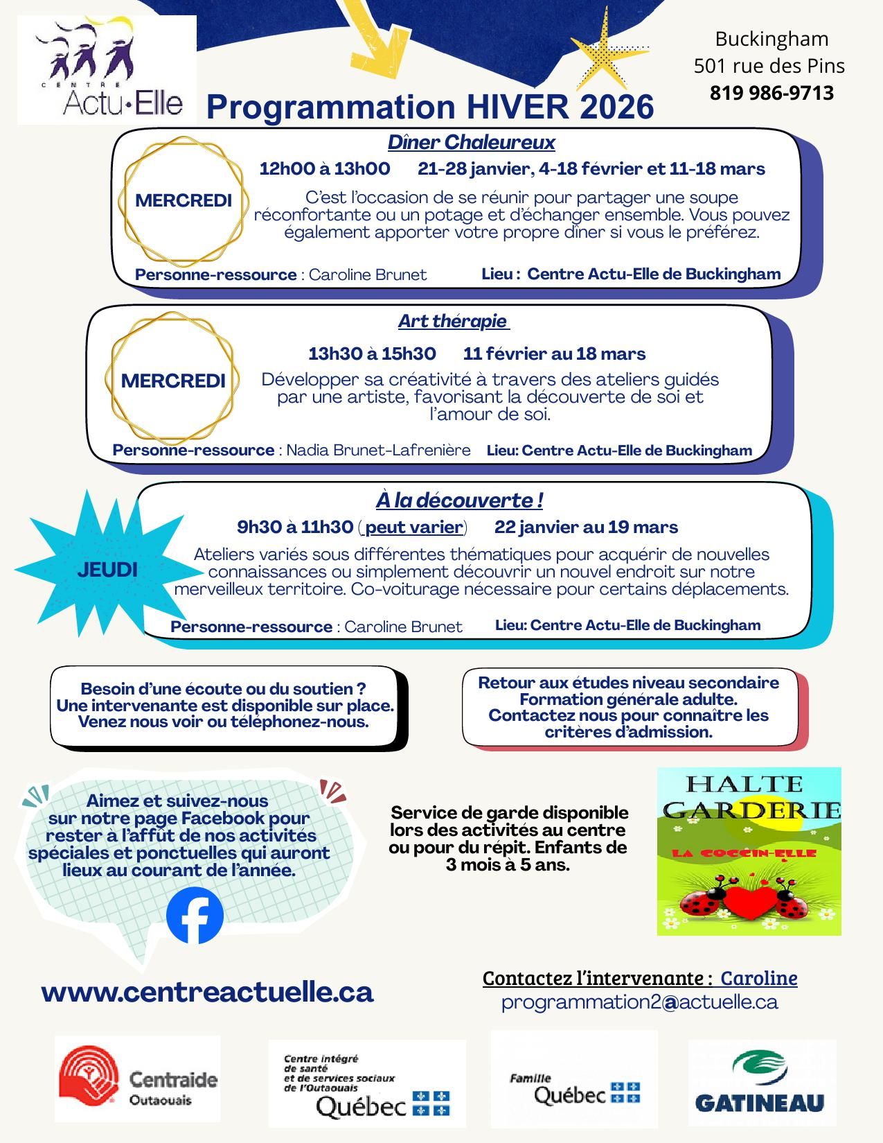 Image: programmation hiver 2026